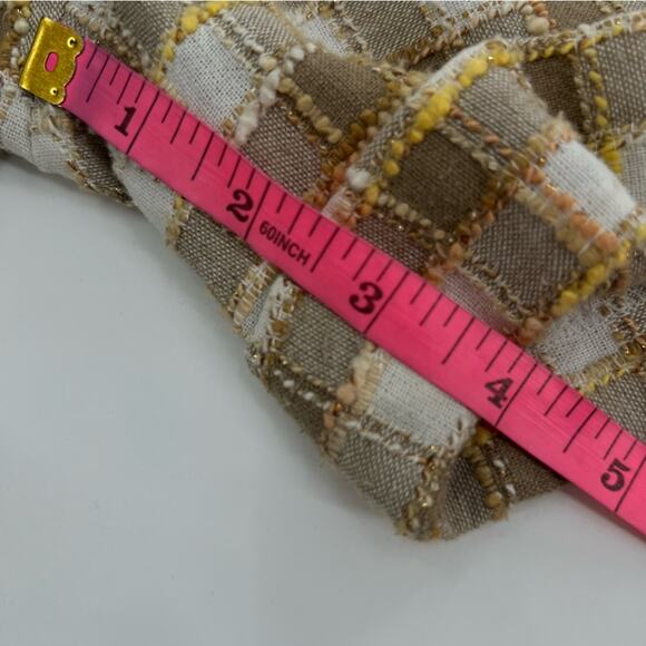 Karen Walker pleat front plaid check cotton shorts cuffed sz 4 - Picture 6 of 7